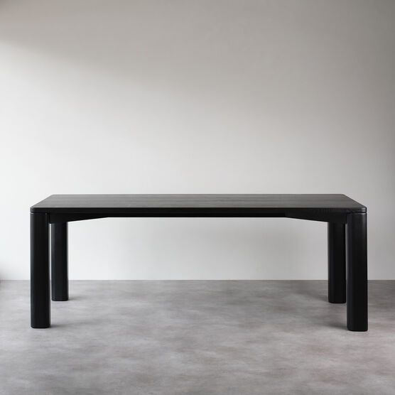 Corner Bar medium black satin ash table